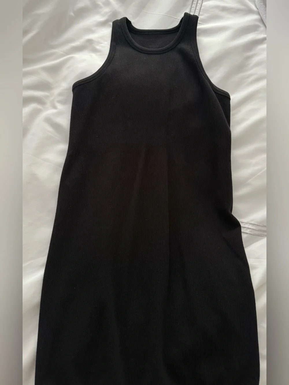 Alo Yoga Goddess Ribbed Go-To Dress Black Size Medium